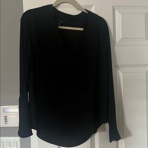 Lumiere Black V-Neck Blouse